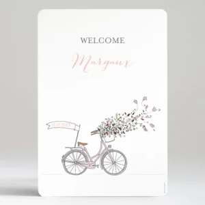 Affiche A bicyclette*Faire-part Elégant Online