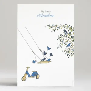 Affiche Bercement et chant d'oiseaux*Faire-part Elégant Outlet