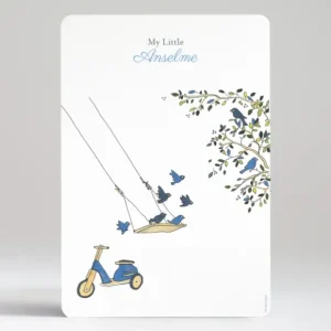 Affiche Bercement et chant d'oiseaux*Faire-part Elégant Outlet