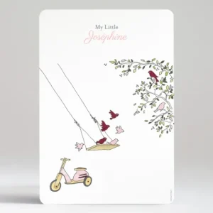 Affiche Bercement et chant d'oiseaux*Faire-part Elégant Outlet