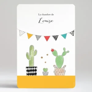 Affiche Famille cactus*Faire-part Elégant Online