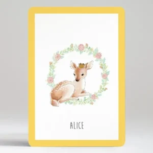 Affiche Petit faon*Faire-part Elégant Discount