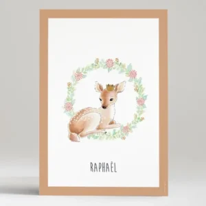 Affiche Petit faon*Faire-part Elégant Discount