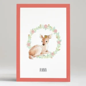 Affiche Petit faon*Faire-part Elégant Discount