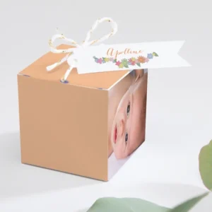 Boite dragees bapteme Chantons le nouveau baptise*Faire-part Elégant New
