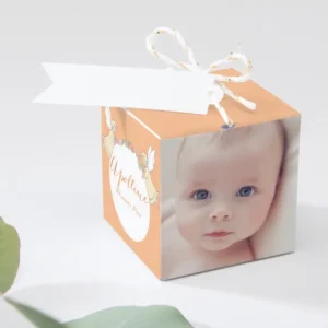 Boite dragees bapteme Chantons le nouveau baptise*Faire-part Elégant New
