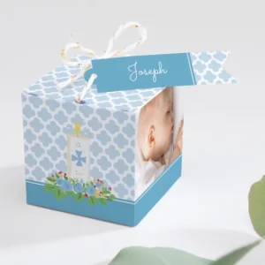 Boite dragees bapteme Cierge baptismal*Faire-part Elégant New