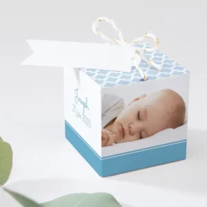 Boite dragees bapteme Cierge baptismal*Faire-part Elégant New