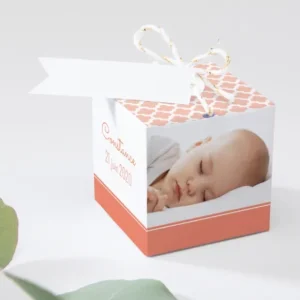 Boite dragees bapteme Cierge baptismal*Faire-part Elégant New