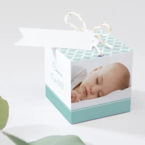 Boite dragees bapteme Cierge baptismal*Faire-part Elégant New