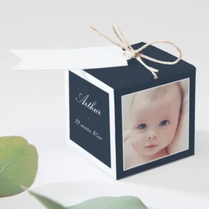 Boite dragees bapteme Classique couleur*Faire-part Elégant New