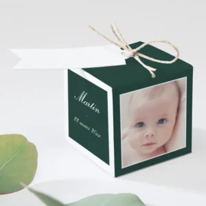 Boite dragees bapteme Classique couleur*Faire-part Elégant New
