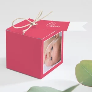 Boite dragees bapteme Classique couleur*Faire-part Elégant New