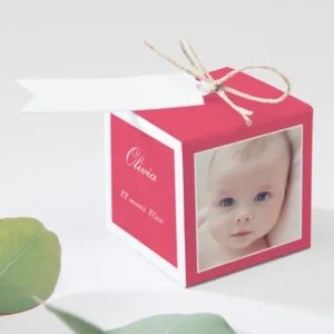 Boite dragees bapteme Classique couleur*Faire-part Elégant New
