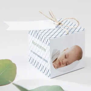 Boite dragees bapteme Colombe joyeuse*Faire-part Elégant Outlet