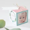 Boite dragees bapteme Couronne fleurie*Faire-part Elégant Discount