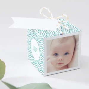 Boite dragees bapteme Pattern vagues*Faire-part Elégant Clearance
