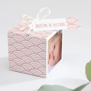 Boite dragees bapteme Pattern vagues*Faire-part Elégant Clearance