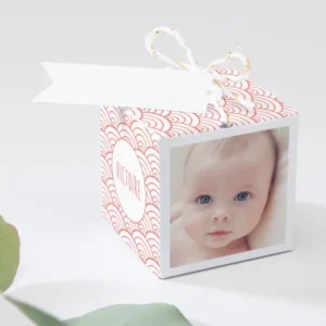 Boite dragees bapteme Pattern vagues*Faire-part Elégant Clearance