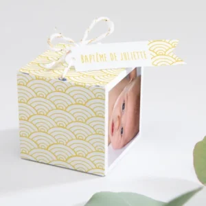 Boite dragees bapteme Pattern vagues*Faire-part Elégant Clearance