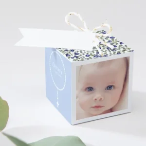 Boite dragees bapteme Petit chapelet photo liberty*Faire-part Elégant Clearance