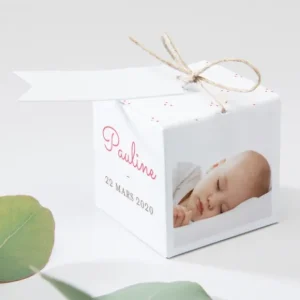 Boite dragees bapteme Sur les genoux de Marie*Faire-part Elégant Outlet