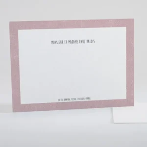 Carte de correspondance Chaux*Faire-part Elégant Online