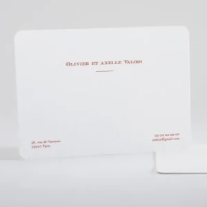 Carte de correspondance Epuree*Faire-part Elégant Clearance