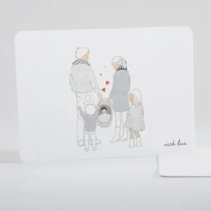 Carte de correspondance Happy family*Faire-part Elégant Sale