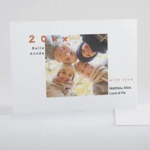 Carte de voeux Album famille*Faire-part Elégant Fashion