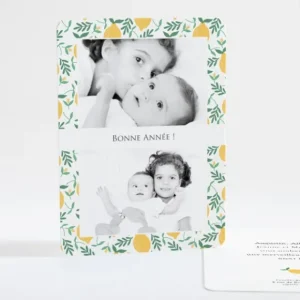 Carte de voeux Annee citronnee*Faire-part Elégant New