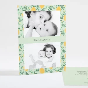 Carte de voeux Annee citronnee*Faire-part Elégant New