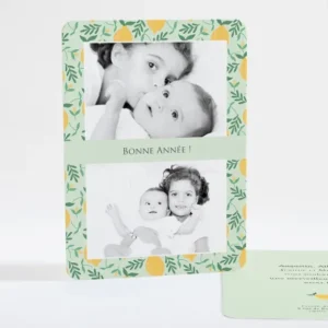 Carte de voeux Annee citronnee*Faire-part Elégant New