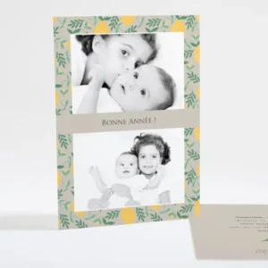 Carte de voeux Annee citronnee*Faire-part Elégant New