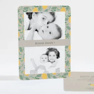 Carte de voeux Annee citronnee*Faire-part Elégant New