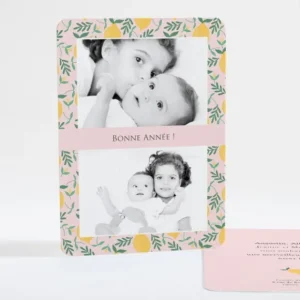 Carte de voeux Annee citronnee*Faire-part Elégant New