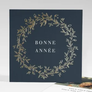 Carte de voeux Annee en or*Faire-part Elégant Online