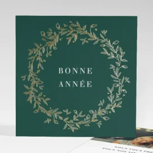 Carte de voeux Annee en or*Faire-part Elégant Online