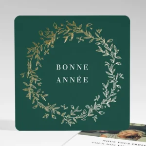 Carte de voeux Annee en or*Faire-part Elégant Online