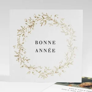 Carte de voeux Annee en or*Faire-part Elégant Online