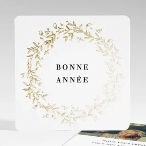 Carte de voeux Annee en or*Faire-part Elégant Online