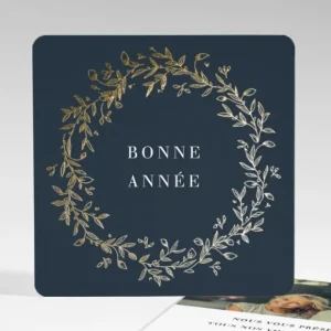 Carte de voeux Annee en or*Faire-part Elégant Online