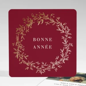 Carte de voeux Annee en or*Faire-part Elégant Online