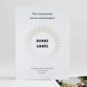 Carte de voeux Annee ensoleillee*Faire-part Elégant Discount