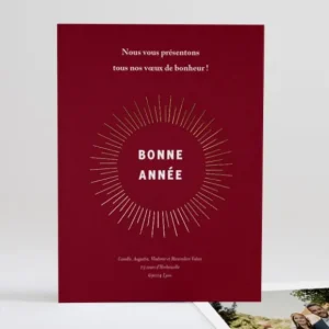 Carte de voeux Annee ensoleillee*Faire-part Elégant Discount