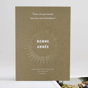Carte de voeux Annee ensoleillee*Faire-part Elégant Discount
