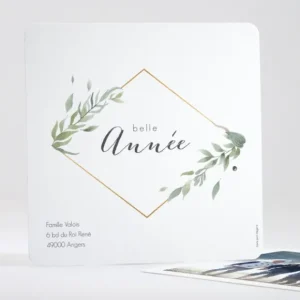 Carte de voeux Balade fleurie*Faire-part Elégant Sale