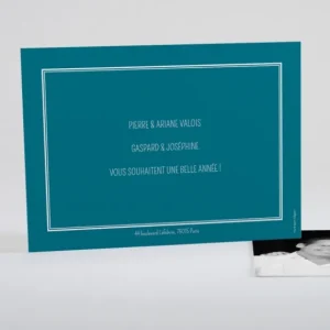 Carte de voeux Chic 1 photo*Faire-part Elégant New