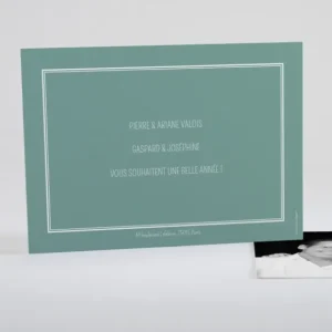 Carte de voeux Chic 1 photo*Faire-part Elégant New