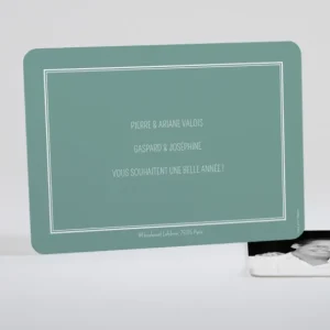 Carte de voeux Chic 1 photo*Faire-part Elégant New